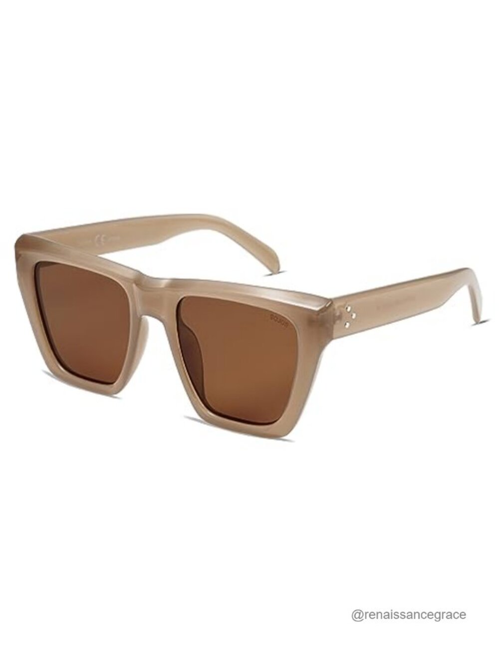 Oversized Square Cat Eye Polarized Sunglasses Women UV400 TAC Lens